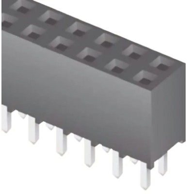 Samtec SQT Series Straight Through Hole PCB Socket 4-Contact 2 Row 2 mm Pitch Solder SQT-102-01-L-D