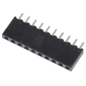 Samtec SQT Series 10-Contact 1 Row Straight Through Hole Board-to-Board PCB Socket 2 mm Pitch Solder SQT-110-01-L-S