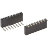 Samtec SQT Series Right Angle Through Hole PCB Socket, 10-Contact, 1 Row, 2 mm Pitch Solder SQT-110-01-L-S-RA