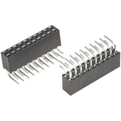 Samtec PCB Socket Right Angle Through Hole Board-to-Board 10-Contact 2 Row 2mm Pitch 5.5A 450V SQT-105-01-L-D-RA