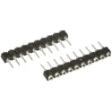 Samtec SS Series Straight Through Hole PCB Socket, 10-Contact, 1 Row, 2.54 mm Pitch, 12A Current Rating SS-110-TT-2-N