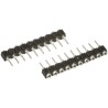 Samtec SS Series Straight Through Hole PCB Socket, 10-Contact, 1 Row, 2.54 mm Pitch, 12A Current Rating SS-110-TT-2-N