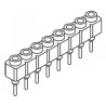 Samtec SS Series 8-Contact, 1 Row Straight Through Hole PCB Socket, 2.54 mm Pitch, Gold Plated Contacts SS-108-T-2-N