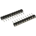 Samtec SS Series Straight Through Hole PCB Socket 12-Contact 1 Row 2.54 mm Pitch Solder SS-112-T-2-N