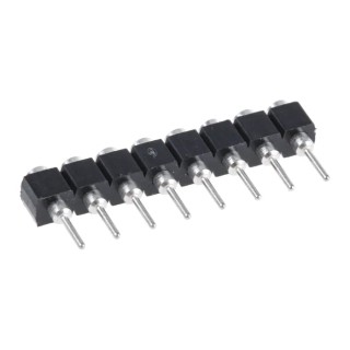 Samtec SS Series Straight Through Hole PCB Socket 8-Contact 1 Row 2.54 mm Pitch Solder SS-108-TT-2-N