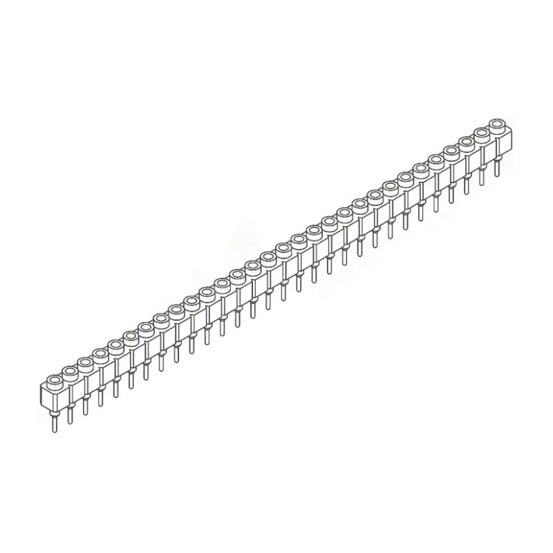 Samtec SS Series Straight Through Hole PCB Socket 30-Contact 1 Row 2.54 mm Pitch Solder SS-130-T-2-N