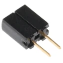 Samtec SSA Series Straight Through Hole PCB Socket, 2-Contact, 1-Row, 2.54 mm Pitch, 1A Current, 1000V Voltage SSA-102-S-G