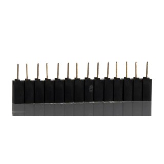 Samtec SSA Series PCB Socket 14 Contacts 1 Row 2.54 mm Pitch Through Hole Mount Solder Termination SSA-114-S-G