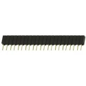 Samtec SSA Series Straight Through Hole PCB Socket, 22-Contact, 1 Row, 2.54 mm Pitch, 12A, 1kV, Gold Plated SSA-122-S-G