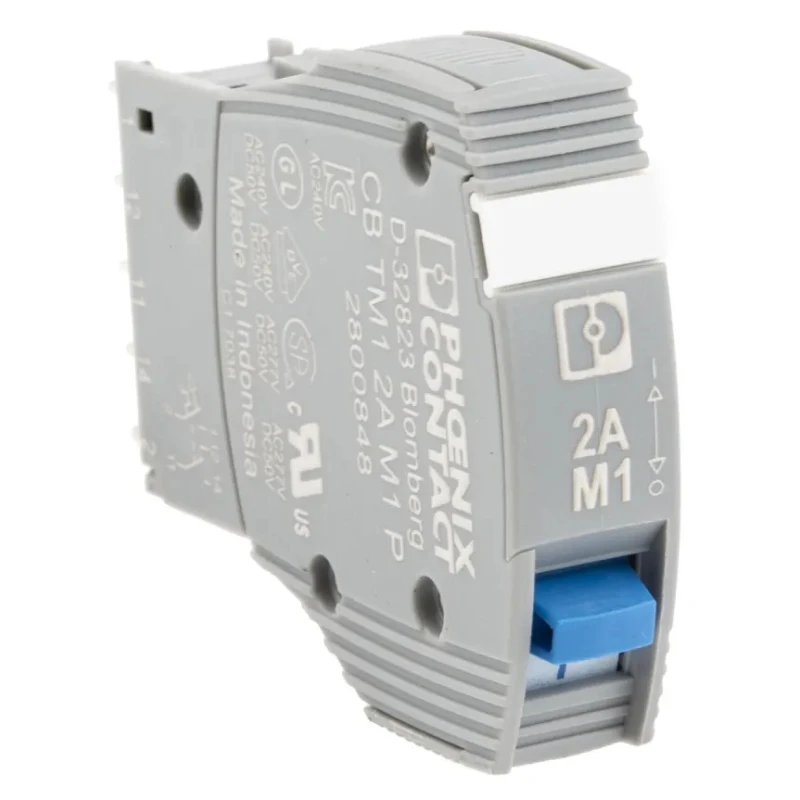 Phoenix Contact TRABTECH Thermomagnetic Thermal Circuit Breaker 2A Current Rating 1-Pole Base 2800848