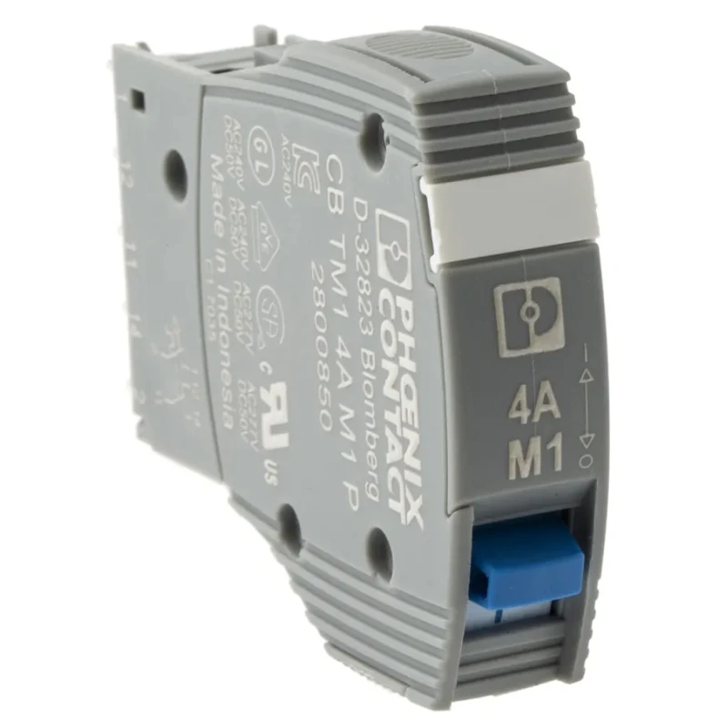 Phoenix Contact Thermal Circuit Breaker CB TM1 4A M1 P 4A Current Rating 1-Pole Base 277V AC 50V DC 2800850