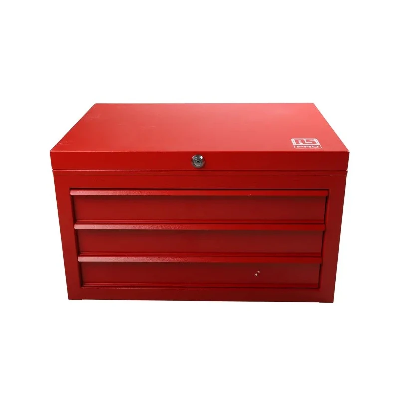 RS PRO Heavy-Duty Steel 3 Drawer Tool Chest with Integrated Locking System and Ball Bearing Slides 768-1678