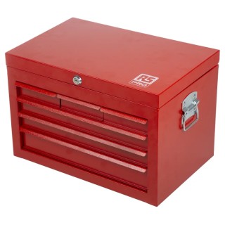 RS PRO Steel 6 Drawer Tool Chest, Red, Dimensions 530mm x 250mm x 345mm 768-1671