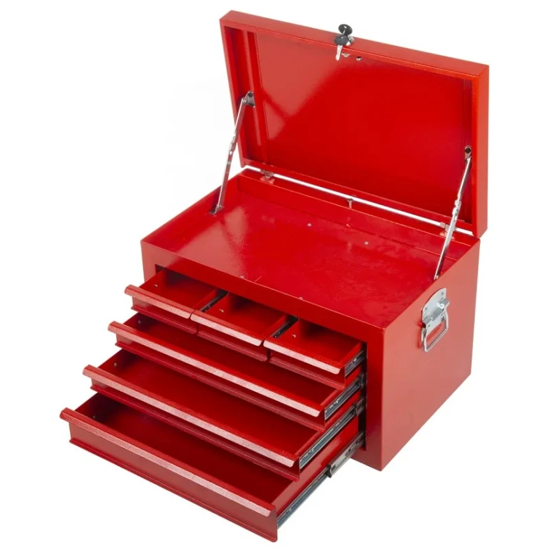 RS PRO Steel 6 Drawer Tool Chest, Red, Dimensions 530mm x 250mm x 345mm 768-1671