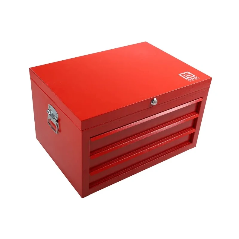 RS PRO Heavy-Duty Steel 3 Drawer Tool Chest with Integrated Locking System and Ball Bearing Slides 768-1678