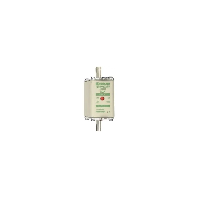 Mersen 80A NH Fuse NH00 690V High Rupture Capacity IEC Standard Strongly Current-Limiting NH00AM69V80