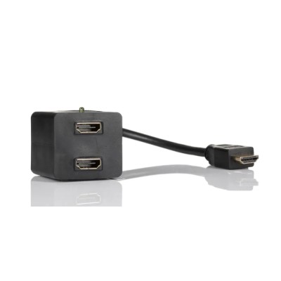 RS PRO 300 mm HDMI Cable Male to Dual Female HDMI Adapter with LED Indicator Yellow 768-4197