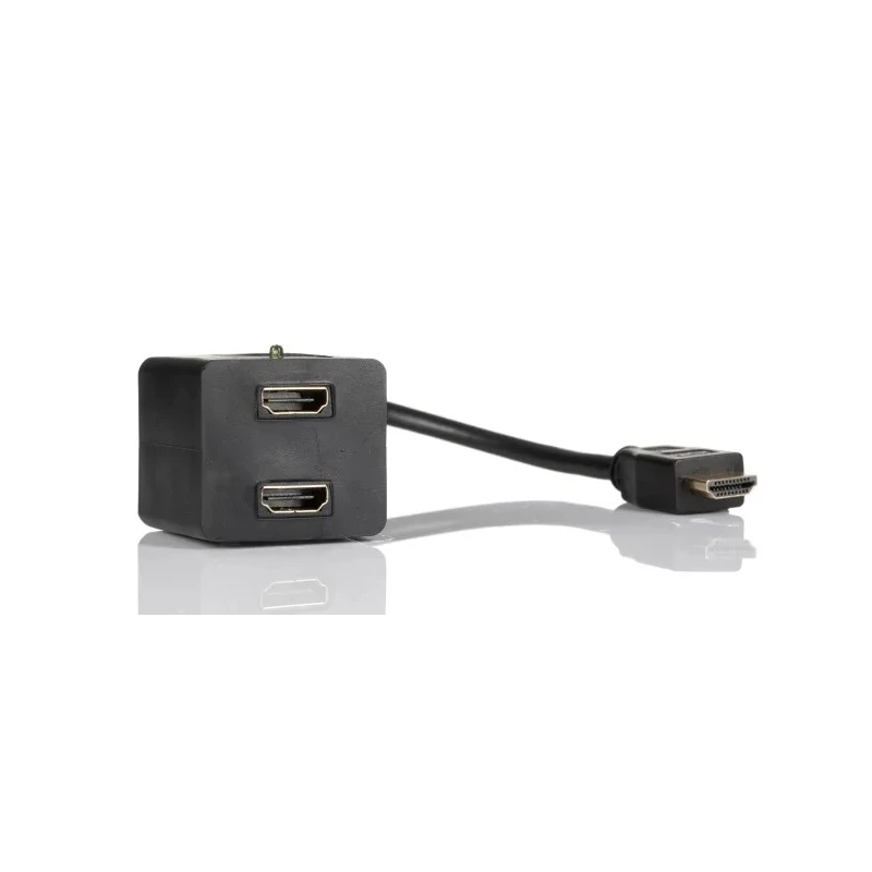 RS PRO 300 mm HDMI Cable Male to Dual Female HDMI Adapter with LED Indicator Yellow 768-4197