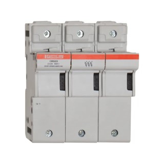 Mersen 125A Rail Mount Fuse Holder for 22 x 58 mm Fuse, 3-Pole, Thermoplastic Case, 690V ac E331135 / CMS223