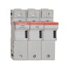 Mersen 125A Rail Mount Fuse Holder for 22 x 58 mm Fuse, 3-Pole, Thermoplastic Case, 690V ac E331135 / CMS223