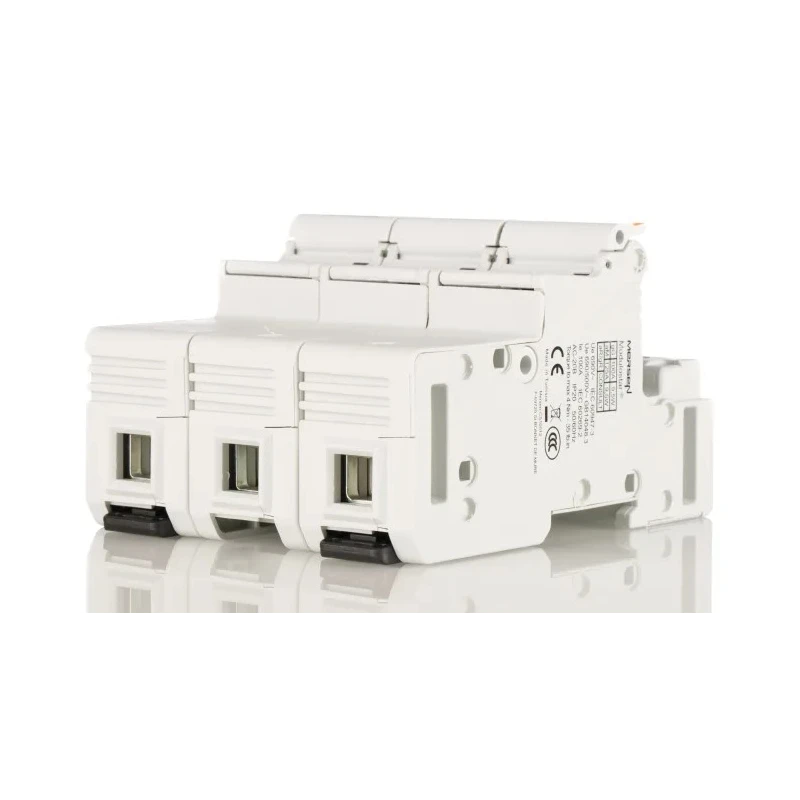 Mersen 125A Rail Mount Fuse Holder for 22 x 58 mm Fuse, 3-Pole, Thermoplastic Case, 690V ac E331135 / CMS223