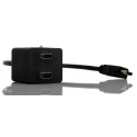 RS PRO 300 mm Male HDMI to Dual Female HDMI Cable Adapter with LED Indicator Green 768-4191