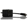 RS PRO 300 mm Male HDMI to Dual Female HDMI Cable Adapter with LED Indicator Green 768-4191