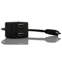RS PRO 300 mm Male HDMI to Dual Female HDMI Cable Adapter with LED Indicator Green 768-4191