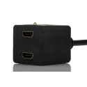 RS PRO 300 mm Male HDMI to Dual Female HDMI Cable Adapter with LED Indicator Green 768-4191