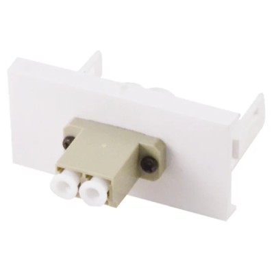 RS PRO Female 2 Gang Plastic Wall Faceplate Grey White Smooth Rolled Finish Screwed Mount 768-4286