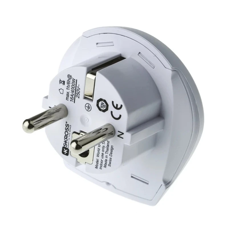 SKROSS Travel Adapter Australia, Switzerland, Europe, China, Italy, UK, USA, Europe, Denmark, 16A 768-2870