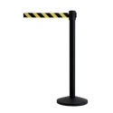 Tensator Retractable Safety Barrier 2.3 Meter Tape Length Steel Black Yellow QWYPOST-33D4