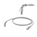 Weidmüller Shielded Screened Cat6 Ethernet Cable 0.5 m, Grey Low Smoke Zero Halogen CAT6