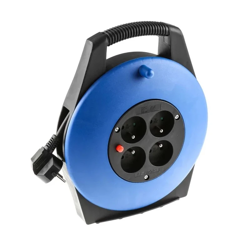 RS PRO 10 m 4 Socket Type E Cable Reel Extension Lead, 230V AC, 10A Current, Polyvinyl Chloride Jacket 768-4450
