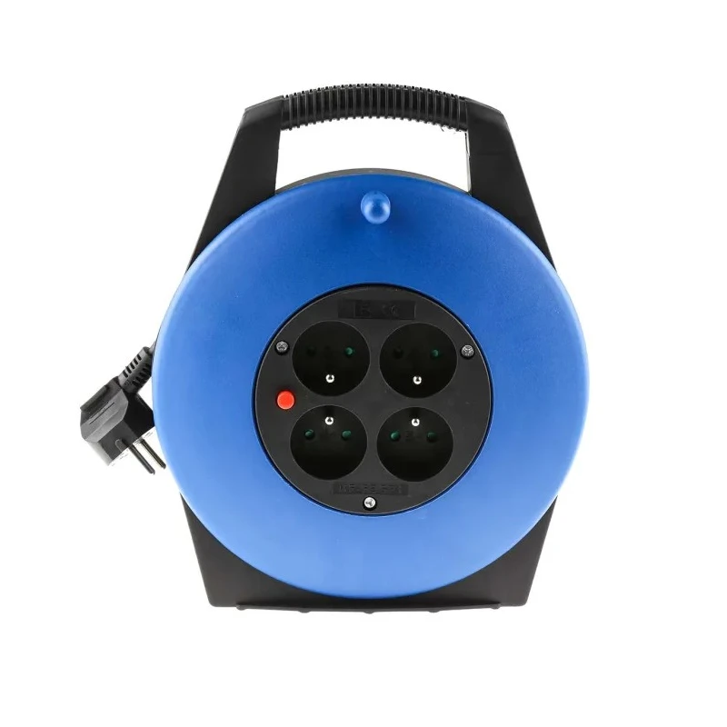 RS PRO 10 m 4 Socket Type E Cable Reel Extension Lead, 230V AC, 10A Current, Polyvinyl Chloride Jacket 768-4450