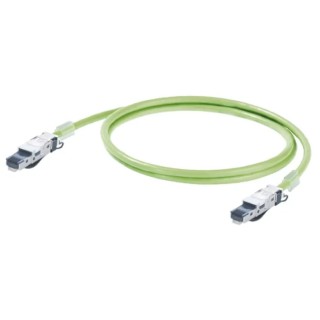 Weidmüller Shielded Screened Polyurethane Jacket Cat5 Ethernet Cable 4 Core Green 0.5 m CAT5