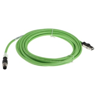 Weidmüller IE Cat5 Shielded Screened Polyurethane Jacket Ethernet Cable 4 Core, Green, 5 m CAT5