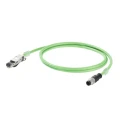 Weidmüller IE Cat5 Shielded Screened Polyurethane Jacket Ethernet Cable 4 Core, Green, 5 m CAT5