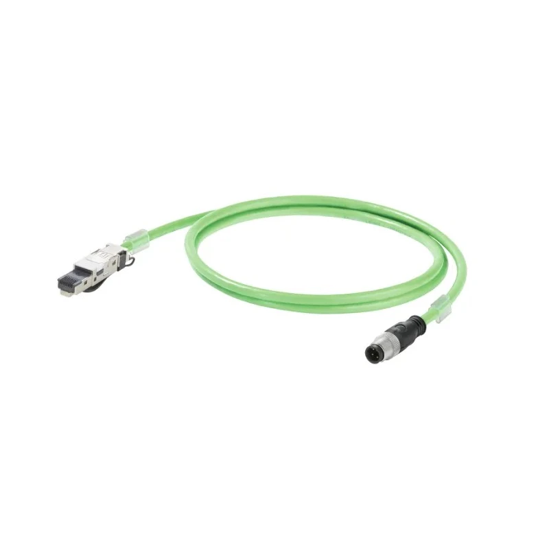 Weidmüller IE Cat5 Shielded Screened Polyurethane Jacket Ethernet Cable 4 Core, Green, 5 m CAT5