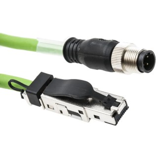 Weidmüller Cat5 Ethernet Cable 4 Core Green 3m SF/UTP Screened Polyurethane Jacket 600V 22AWG 