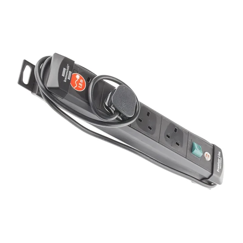 brennenstuhl Premium-Line Extension Lead Kit 1.8 m Cable, 4 Socket Type G British, 230 V, 13A 1951143100