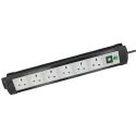 brennenstuhl Premium-Line 3 m 6 Socket Type G Extension Lead Kit, 230V, 13A, Switchable, IP20 1951563100