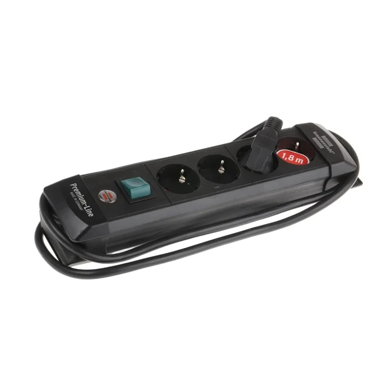 brennenstuhl Premium-Line 1.8 m 4 Socket Type F German Schuko Extension Lead 230V 16A 1951140100