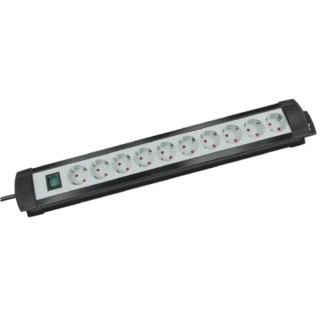 brennenstuhl Premium-Line 3 m 10 Socket Type F German Schuko Extension Lead, 230V, 16A, Switchable, IP20 1951500100