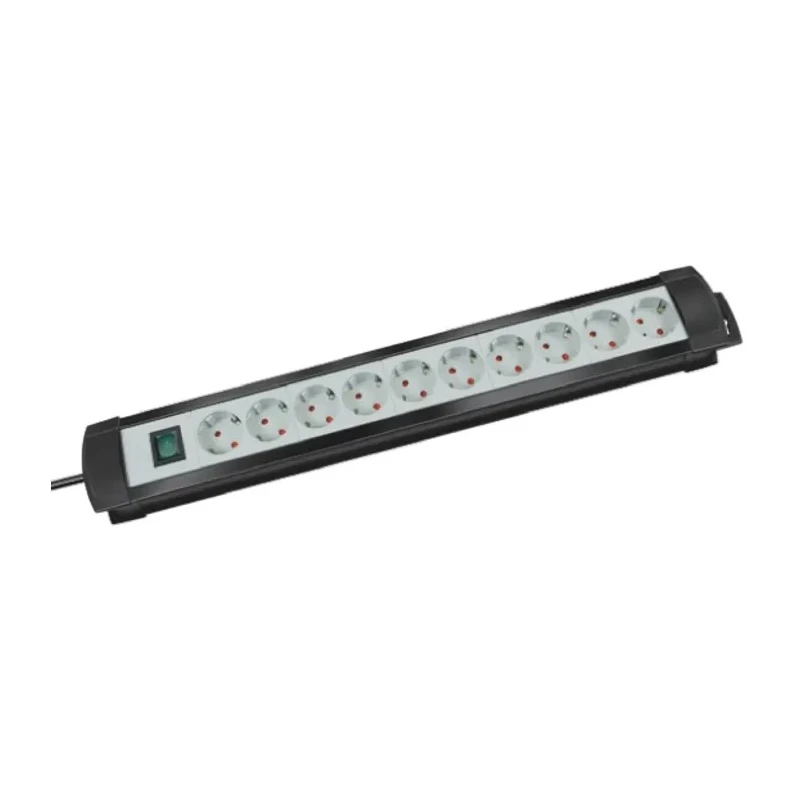 brennenstuhl Premium-Line 3 m 10 Socket Type F German Schuko Extension Lead, 230V, 16A, Switchable, IP20 1951500100