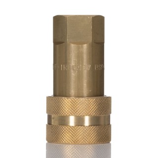 RS PRO Brass Hydraulic Quick Connect Coupling Female BSP 3/8 in 160 bar 768-5825