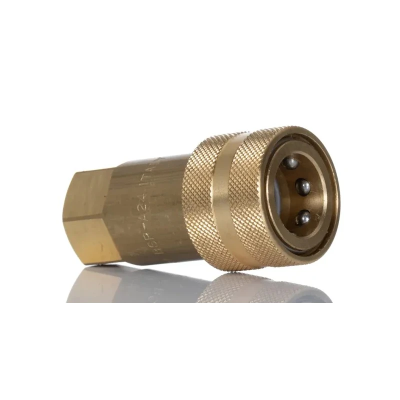 RS PRO Brass Hydraulic Quick Connect Coupling Female BSP 3/8 in 160 bar 768-5825