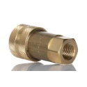 RS PRO Brass Hydraulic Quick Connect Coupling Female BSP 3/8 in 160 bar 768-5825