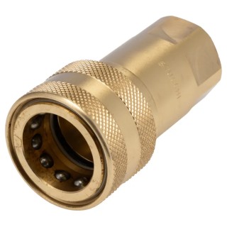 RS PRO Brass Hydraulic Quick Connect Coupling Female BSP 3/4 in 125 bar 768-5835