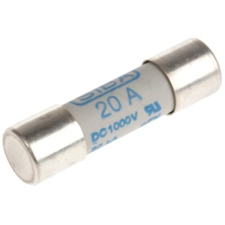 SIBA 20A Ceramic Cartridge Fuse 10 x 38 mm 1kV dc URZ Series 5021526.20